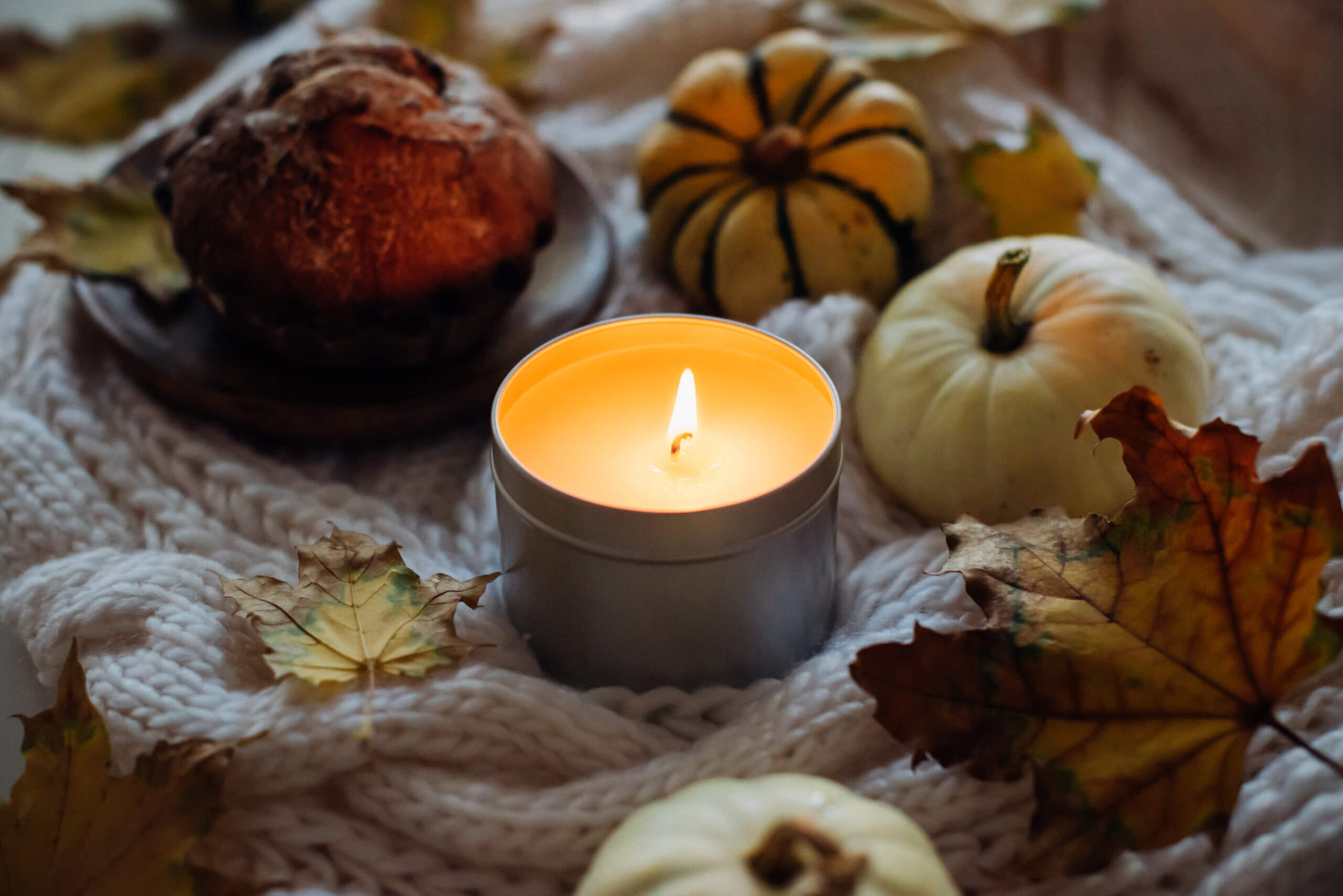 Autumnal scented candle 