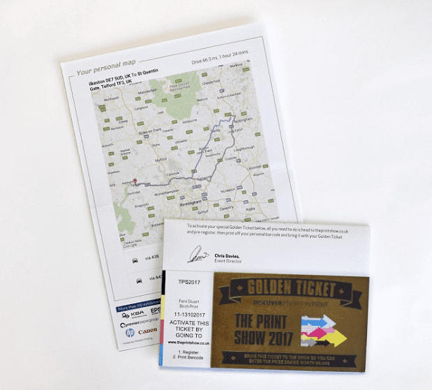 golden ticket and map