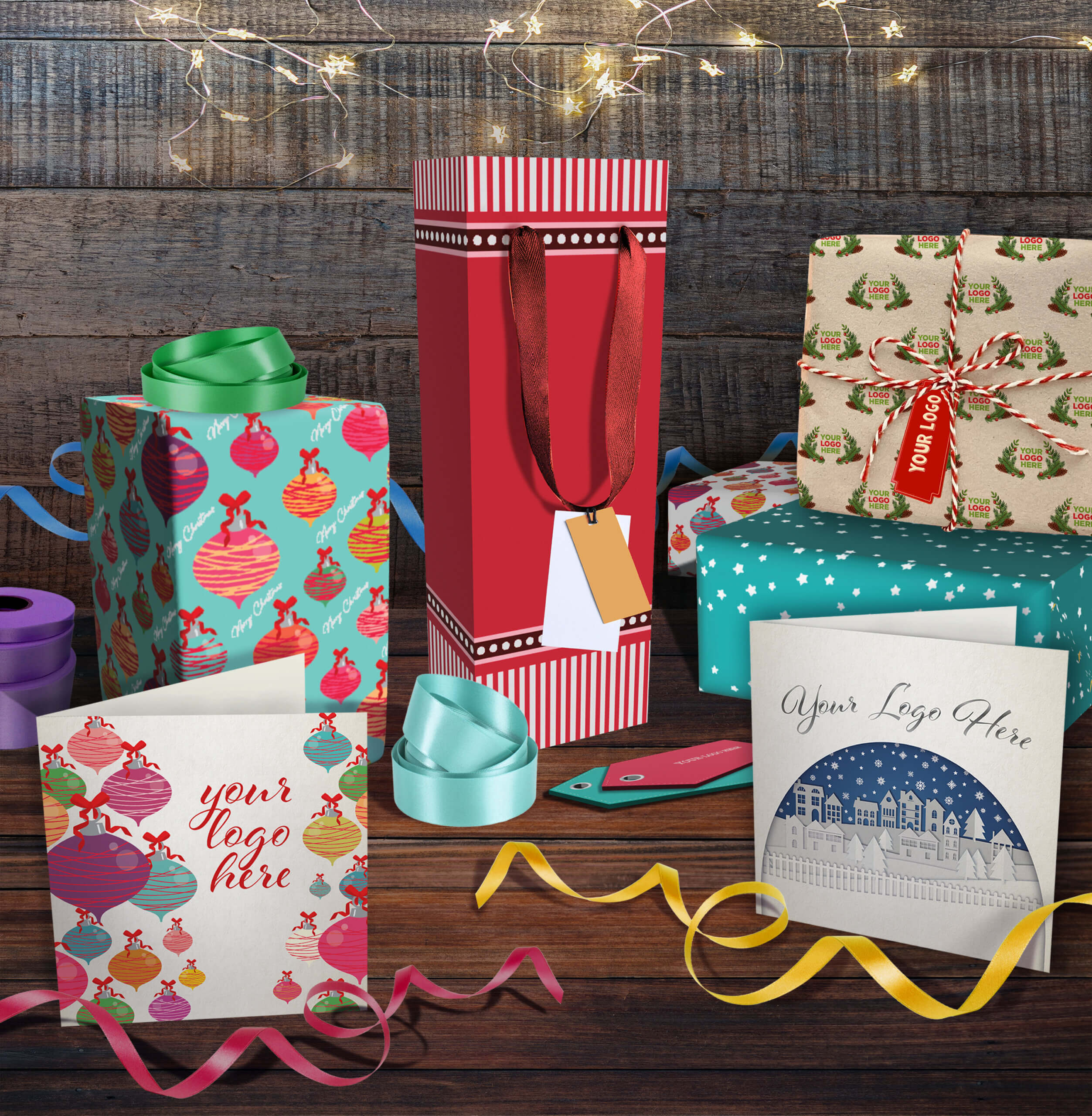 Christmas gift wrap, bags and cards